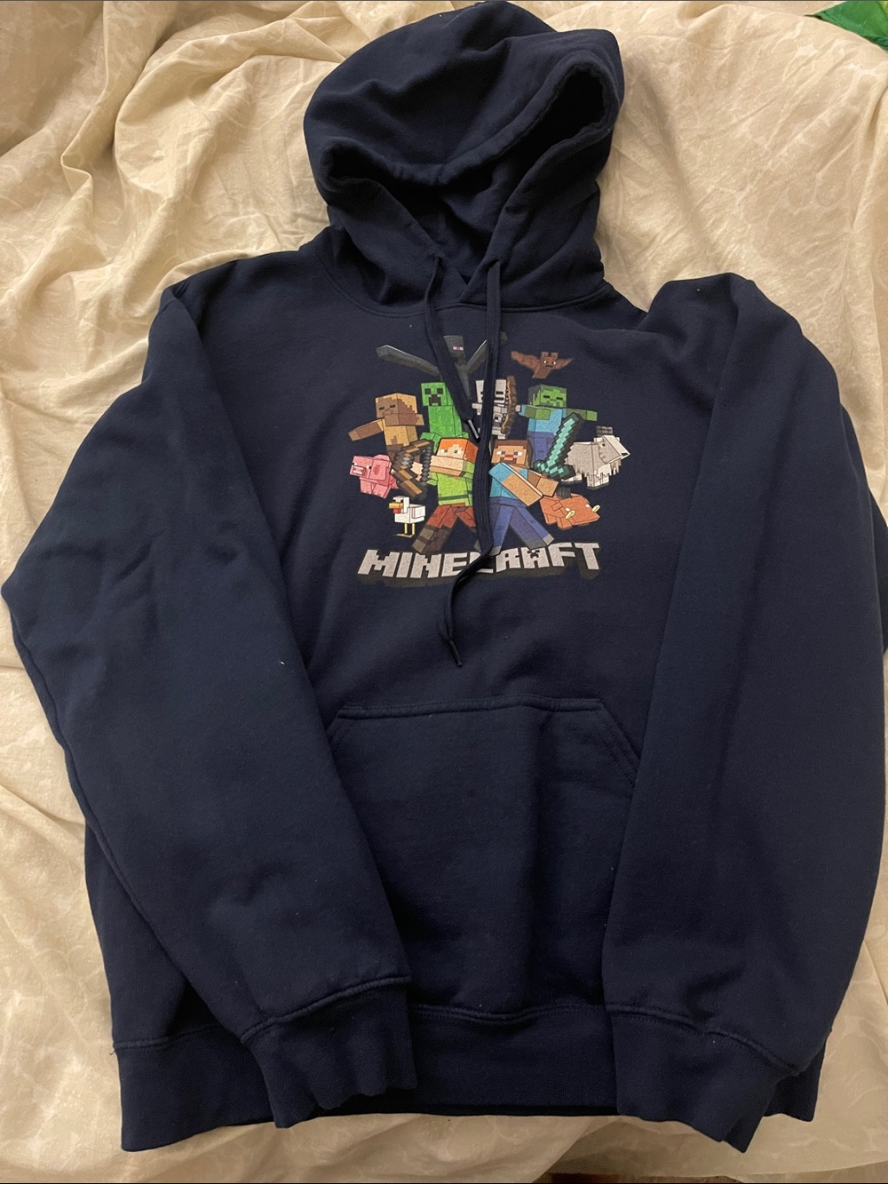 Men's Navy Graphic Minecraft Hoodie